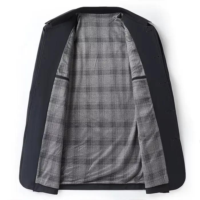 Veste décontractée ample pour homme d'âge moyen, idéale pour le printemps et l'automne, convient aux