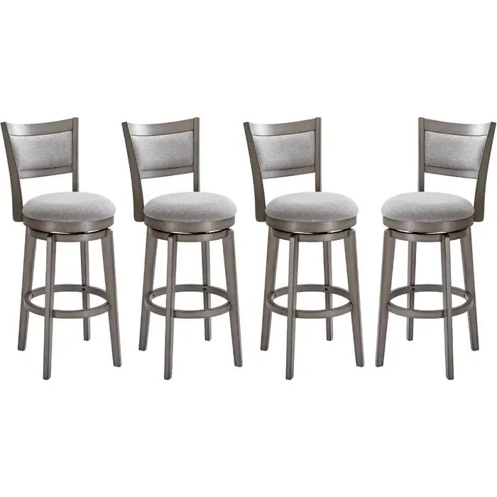 Ensemble de 4 tabourets de bar pivotants, tabourets de bar à hauteur de 30 pouces, tabouret de bar à