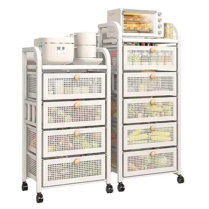 Rangement de cuisine multicouche du sol au plafond, type MEL-Type T1, panier de fruits et légumes, c