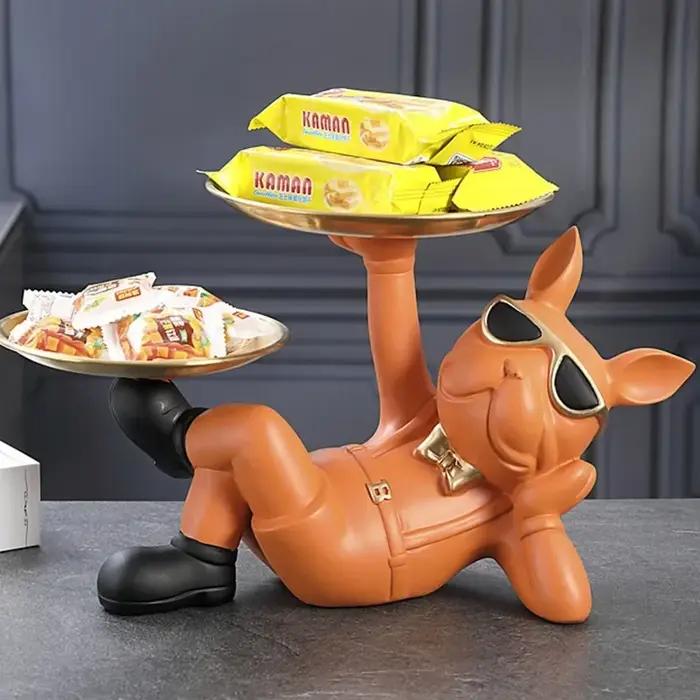 Décor de majordome bouledogue français Cool avec plateau