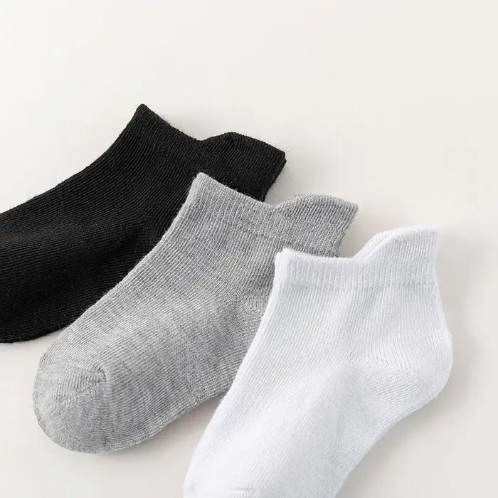 6 paires de chaussettes pour enfants, chaussettes blanches pour bébés garçons et filles