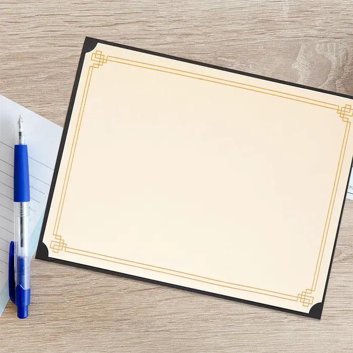 15 Feuilles de Papier Certificat A4 Vierge, Imprimable et Inscriptible, pour Diplômes, Récompenses Scolaires et Reconnaissance de Diplôme