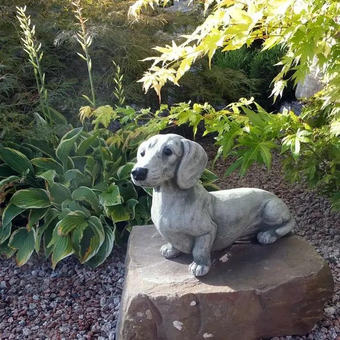 Statue de Teckel pour Décoration de Jardin