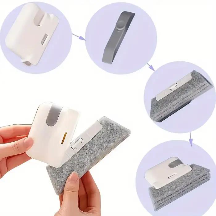 Brosse de nettoyage multifonctionnelle amovible pour fenêtres, rainures de rebords, interstices d'armoires et coins difficiles d'accès, outils de nettoyage ménagers