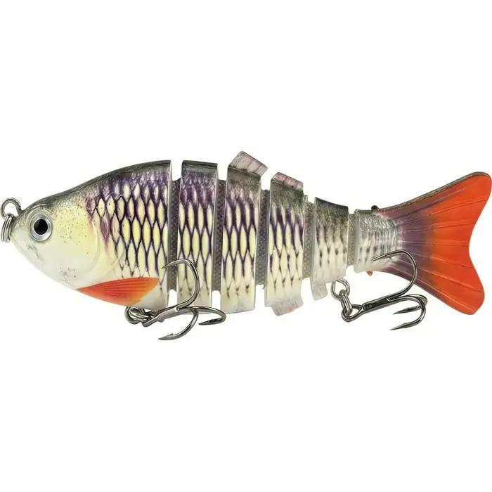 Leurre articulé robuste en ABS pour la pêche au bar, truite, walleye, crappie, brochet et musky, appât dur vibrant et grincant pour pêche en bateau, plage, lac, rivière et étang
