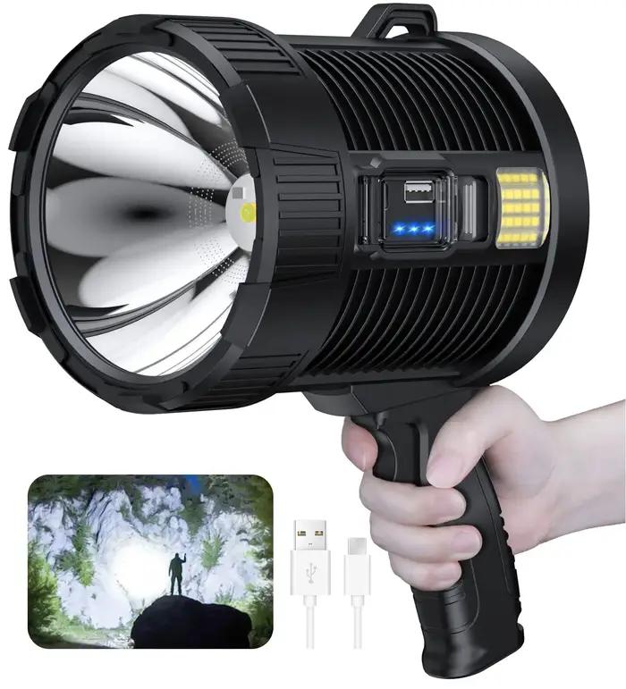 Projecteur rechargeable 900000 Lumens Led spots poche grande lampe de poche Super lumineux project