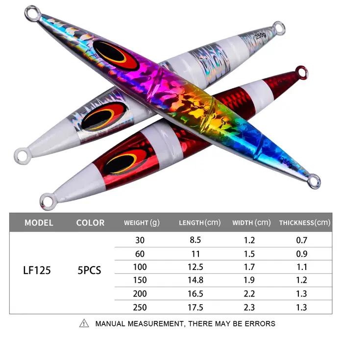 30g 60g 100g 150g 200g 250g pêche en bateau en haute mer sardine curseur gabarits leurre longue fonte métal gabarit