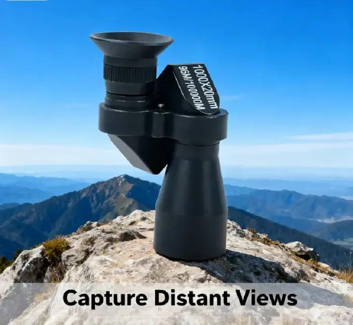 Monoculaire portable 1000x zoom pour chasse - Télescope miniature HD pour observations discrètes