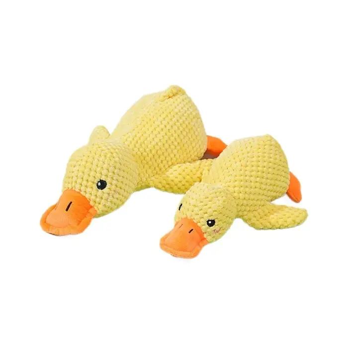 Chien résistant aux morsures dents meulage soulagement du son canard son jouet en peluche compagnon dormir