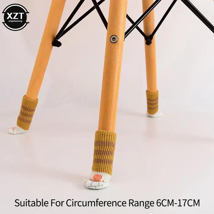Housse de protection pour coussin de pied de Table et de chaise, chaussettes tricotées à griffes de