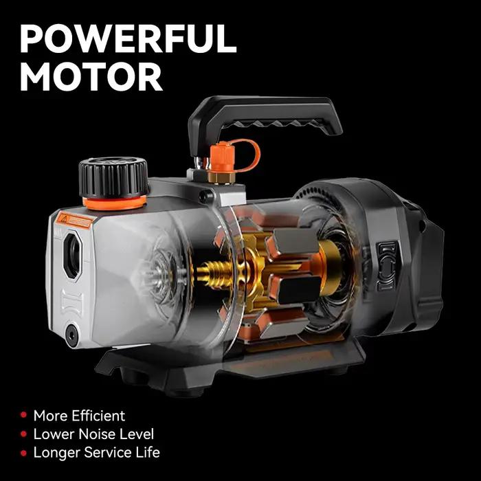 Pompe à vide réfrigérante ONEVAN 1/2HP 7CFM compatible batterie Makita 18V pour réparation automobile et installation de climatisation résidentielle