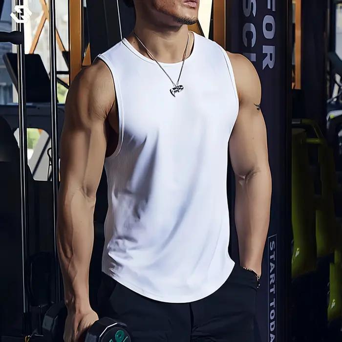 Vêtements de sport pour hommes, débardeur d'été en coton, Fitness, Jogging, musculation, chemise san