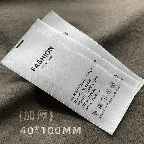 L'étiquette de composant de coton de ruban de marque de marque de vêtements de marque de lavage univ