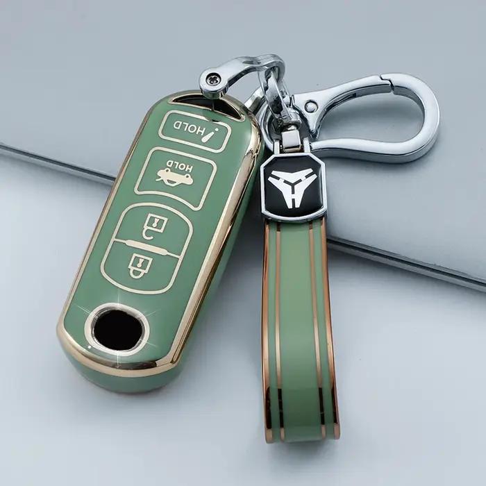 Couverture de clé de voiture en TPU pour MAZDA, 2/3/4 boutons, coque de porte-clés, support pour MAZ