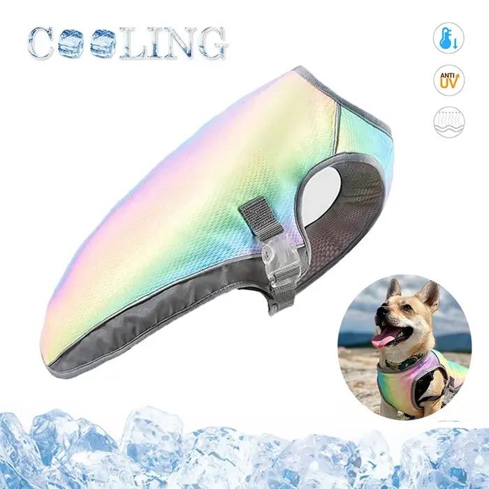 Veste arc-en-ciel pour petits et grands chiens, vêtements d'été pour chiots, respirant, résistant au