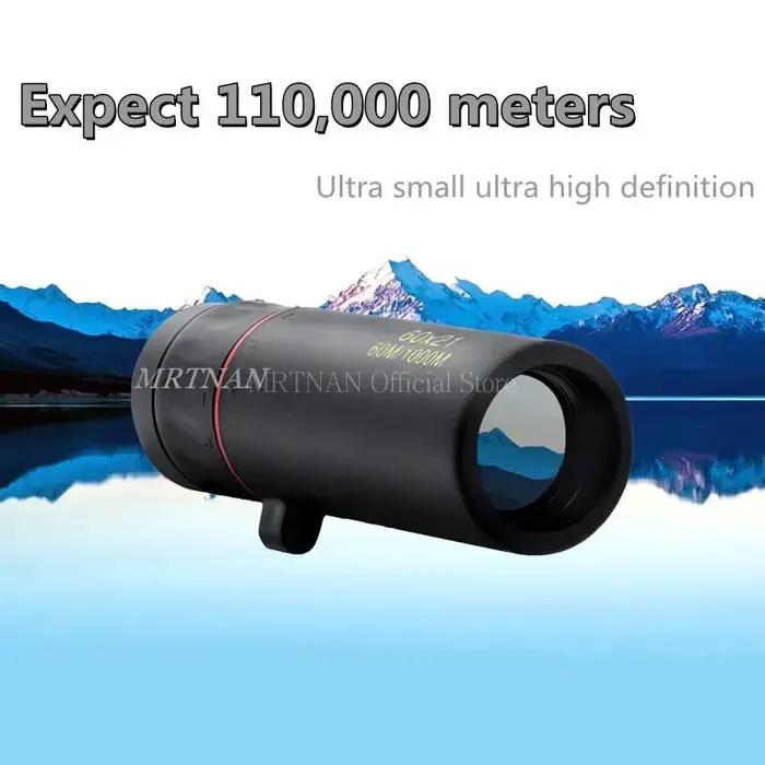 Monoculaire HD 60X21 haute magnification étanche mini portable zoom 10X voyage extérieur chasse