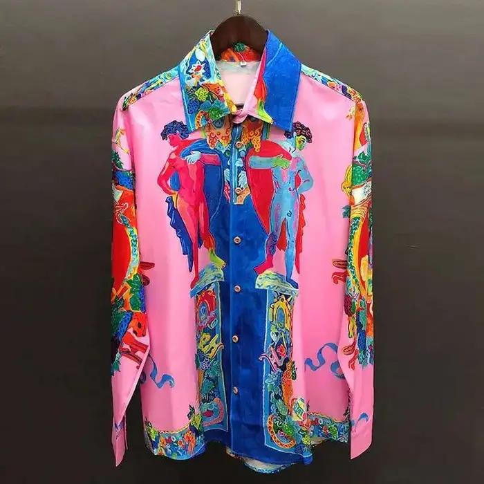 Chemise bohème imprimée vacances pour hommes