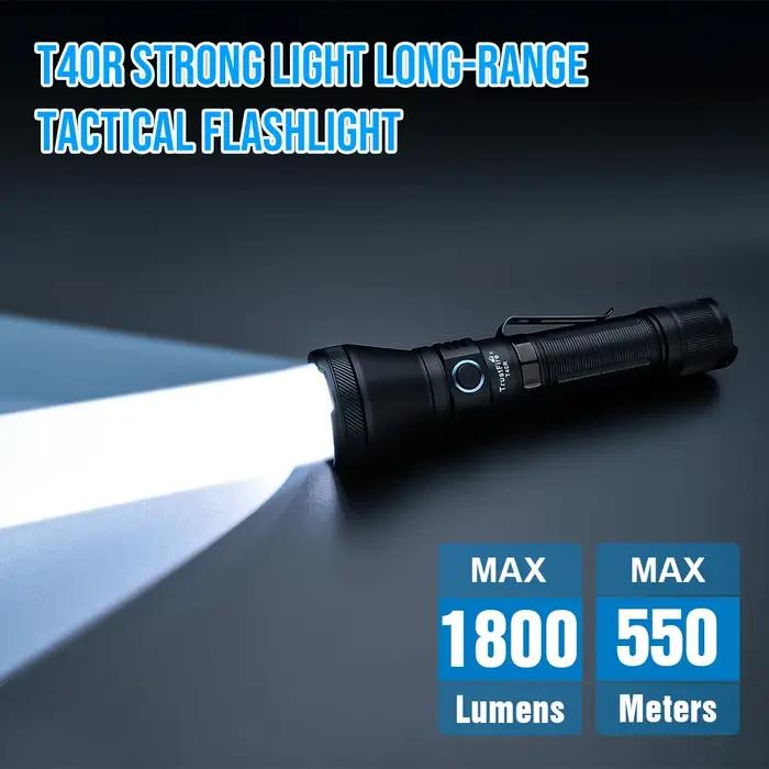 Trustfire T40R armée tactique lampe de poche LED 1800lumen 550 mètres Rechargeable 18650 lampe avec