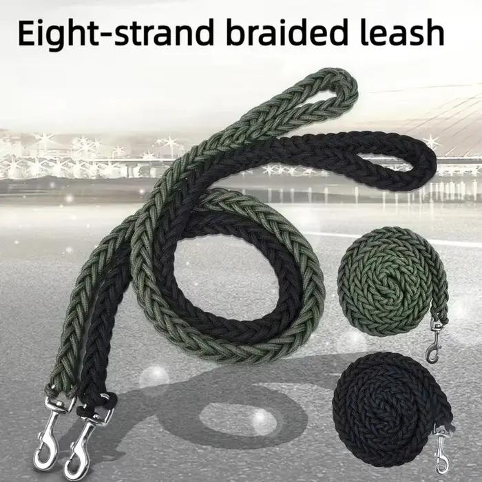 Laisse pour chien pour un entraînement efficace et des promenades confortables, tressée, solide et durable, adaptée aux grands chiens, laisse d'entraînement pour chien