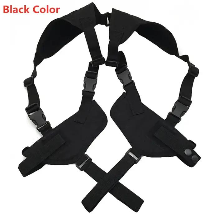 Étui tactique réglable EDC pour pistolet, portable, en nylon, pour main gauche ou droite, sous l'épaule, double étui pour pistolet