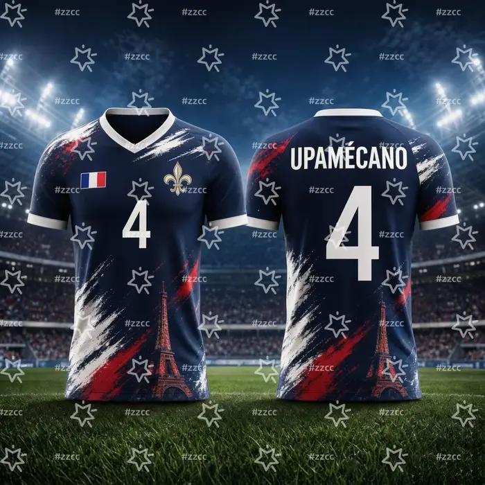 Maillot de football commémoratif France 2026 Mbappé – T-shirt de sport d'été pour homme