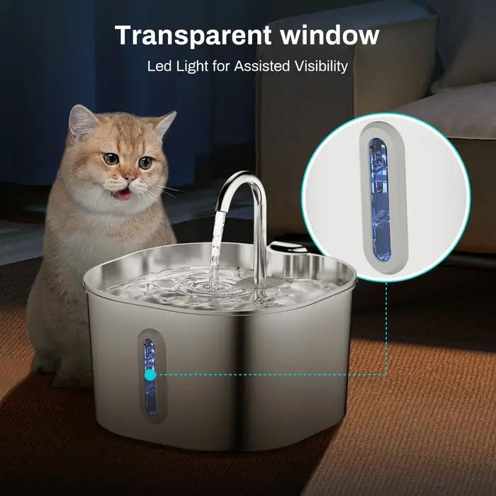 Fontaine d'eau ZYFeeder 2 litres pour chats et petits animaux de compagnie avec distributeur d'eau automatique et entretien facile pour occasions spéciales