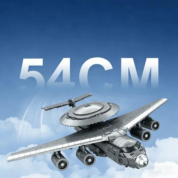 Modèle de construction en briques de l'avion de transport militaire Y-20 - 1561 pièces