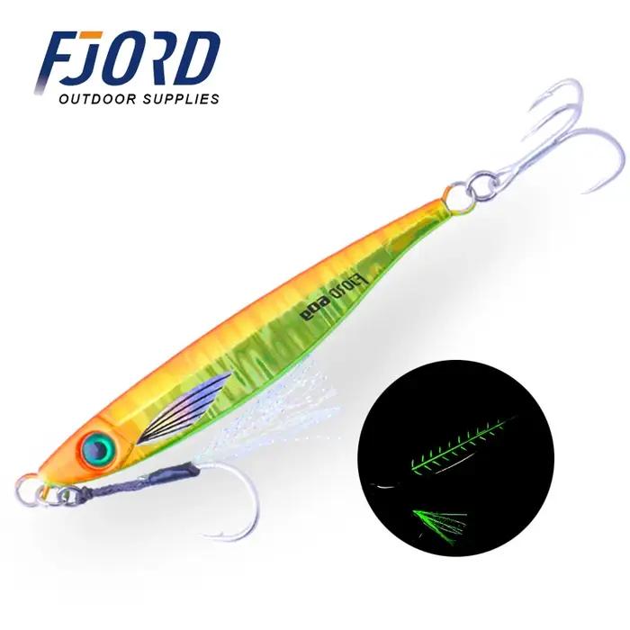 FJORD 40g 60g 80g Jig métallique avec revêtement UV