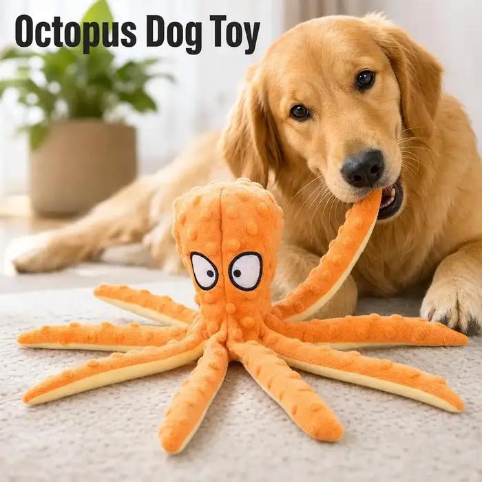 Jouet pour chien en forme de coquille de pieuvre