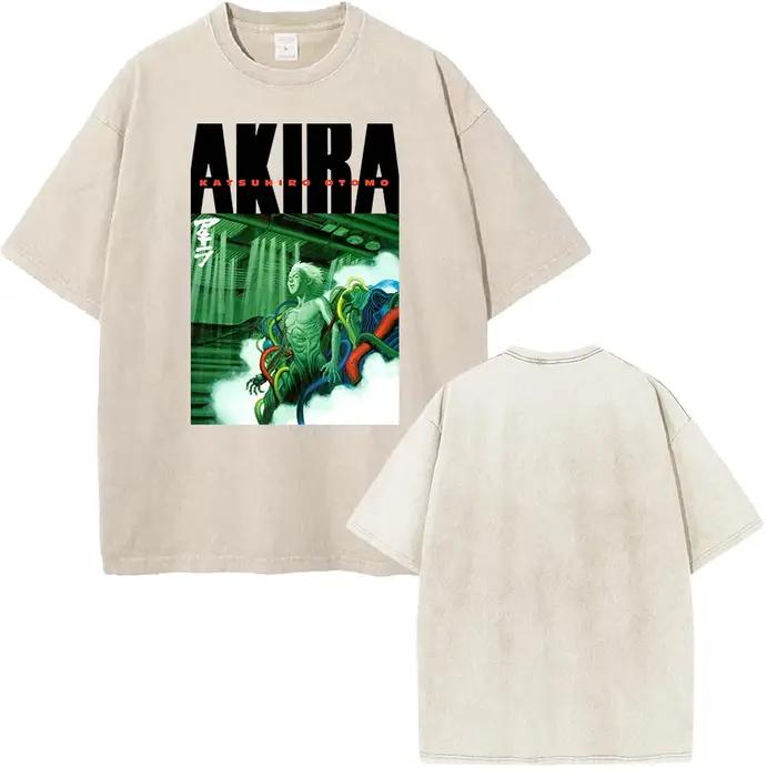 Shima Tetsuo Akira T-shirt graphique Mnaga lavé surdimensionné