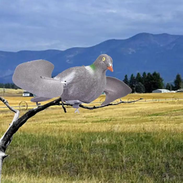 Leurre pigeon et colombe volant réaliste - Appât pour chasse aux tourterelles - Décor de jardin effaroucheur
