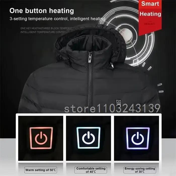 Veste chauffante d'hiver pour hommes et femmes