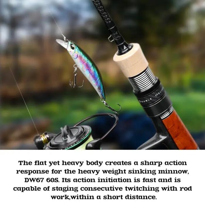 TSURINOYA 60S leurre de pêche méné coulant DW67 60mm 6.1g appât dur artificiel brochet bar truite Je