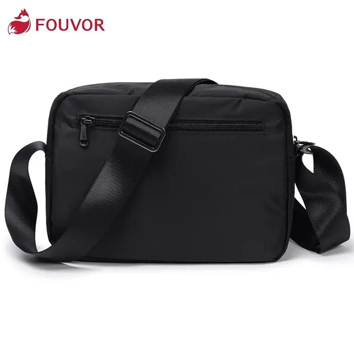 Fouvor Sac à bandoulière en nylon rouge pour femme léger décontracté petit sac à main à bandoulière