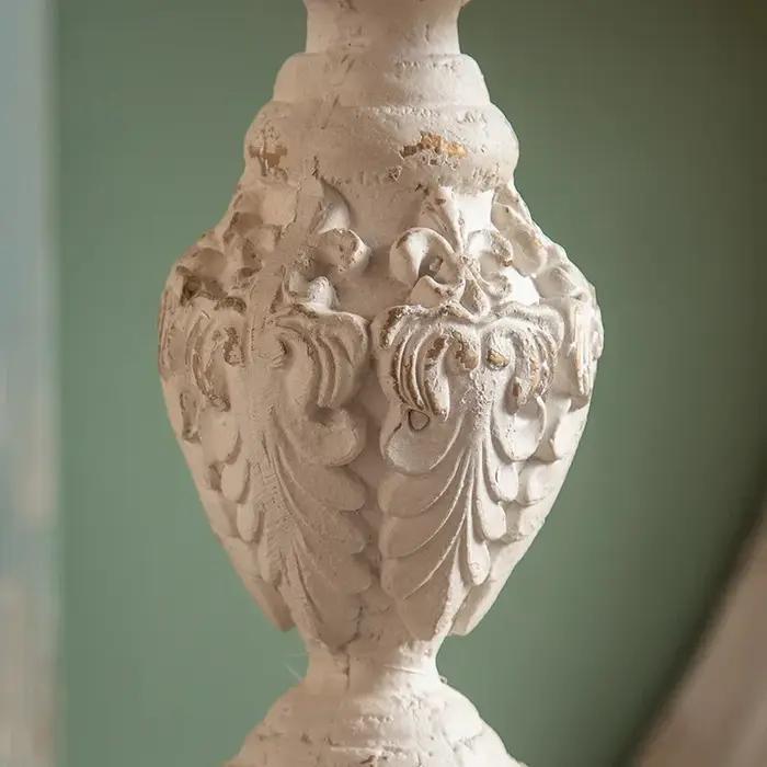 Français rétro bois massif Mini balcon loisirs canapé Table d'appoint salon créatif sculpté Table d'