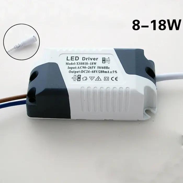 Pilote LED AC 8-18W/8-24W, adaptateur d'alimentation, panneau d'alimentation électrique étanche, tra