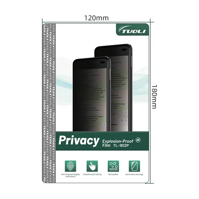 TUOLI TL-1812P 50pcs 25pcs 10pcs Anti-peep 256 Confidentialité Hydrogel Film Protecteur D'écran pour