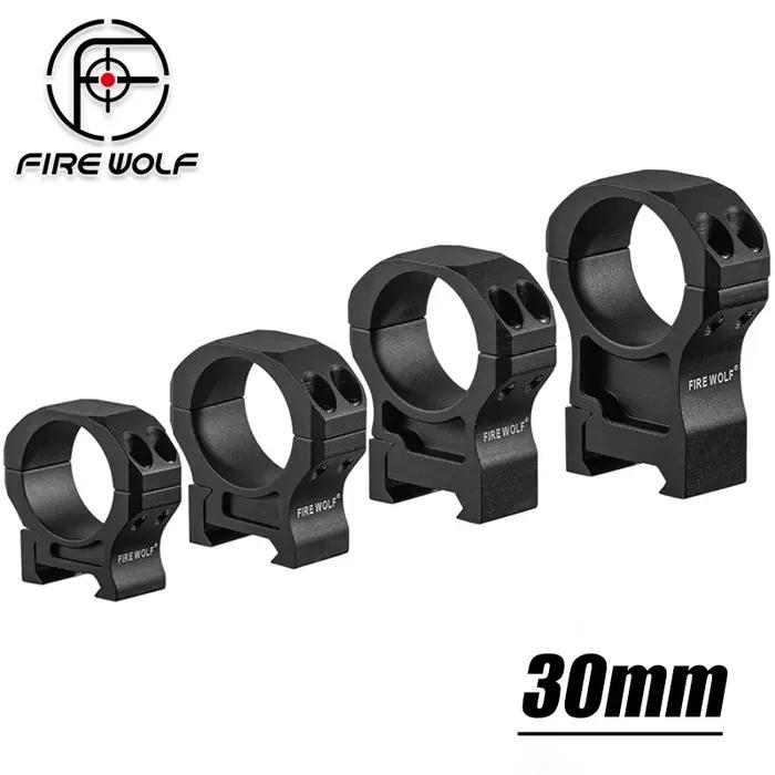 FIRE WOLF 2PCS Anneaux de montage pour lunette de visée de fusil de chasse