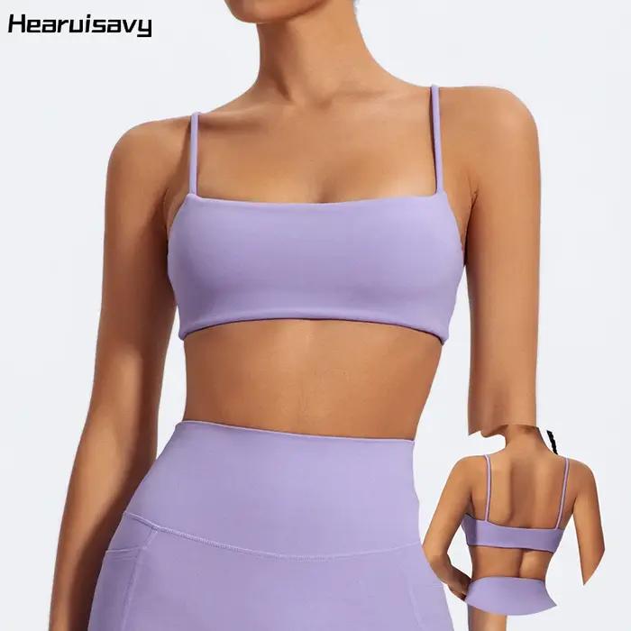 Hearuisavy Soutien-gorge de sport d'été très extensible pour femme, sous-vêtement de fitness à brete