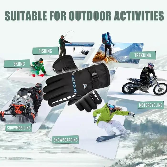Gants de cyclisme d'hiver imperméables et antidérapants