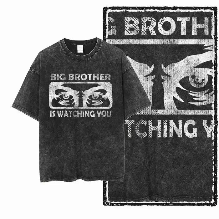 G02 exclusif 100% coton grande taille 1984 graphique hommes T-shirt