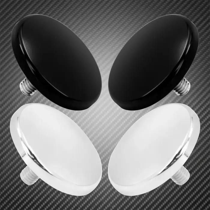 2x bouchons de miroir de carénage intérieurs Choppers, noir/Chrome, pour Harley Touring Electra Stre