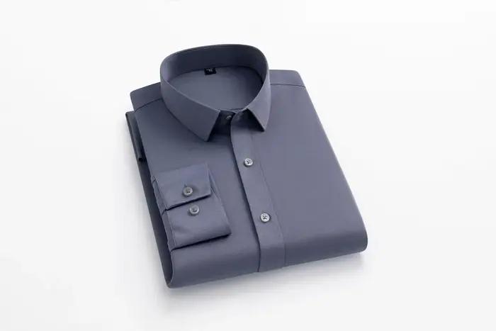 Chemise élastique à manches longues pour hommes