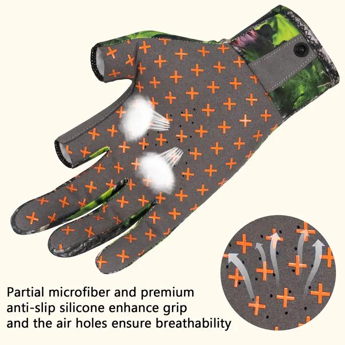 Gants camouflage doigtés Bassdash unisexe chasse début saison UPF 50+ pêche photographie été