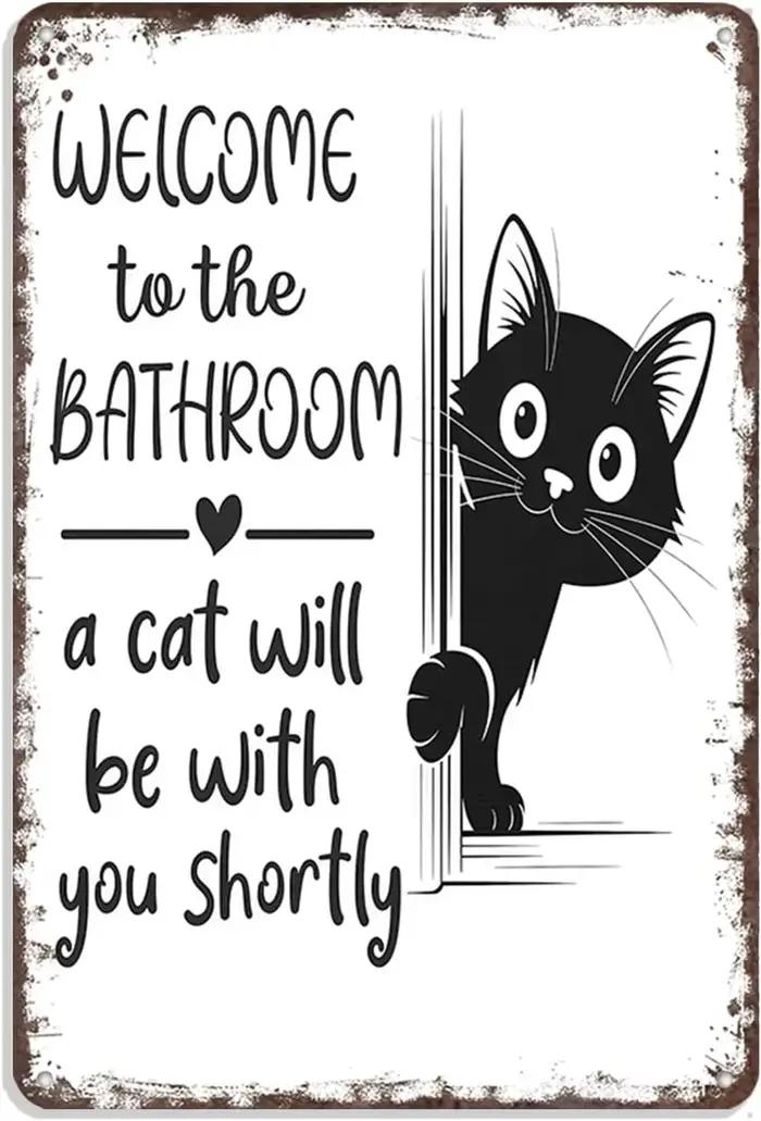 Panneau métallique humoristique "You Will Never Pee Alone"
