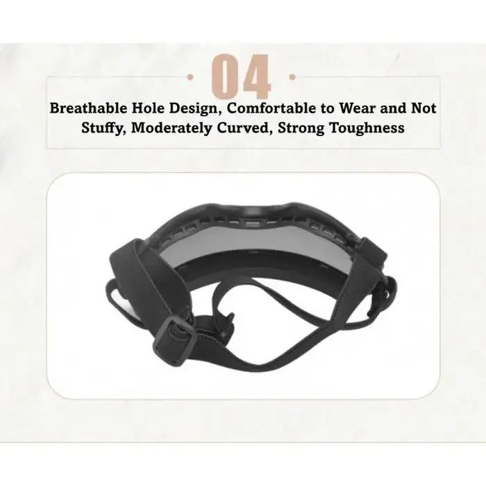 Lunettes de soleil pour chien protection UV incassables et coupe-vent pour animaux de compagnie sangle réglable pour toutes les races sports de plein air