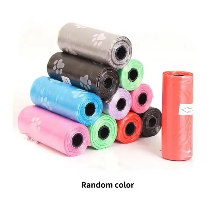 Distributeur de sacs de merde de chien éclairé par LED-sacs à déchets dégradables portables pour le nettoyage extérieur des chiens et des chats