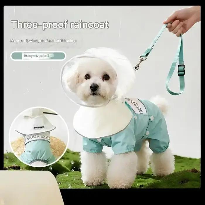 Imperméable pour chien imperméable à couverture complète réfléchissante