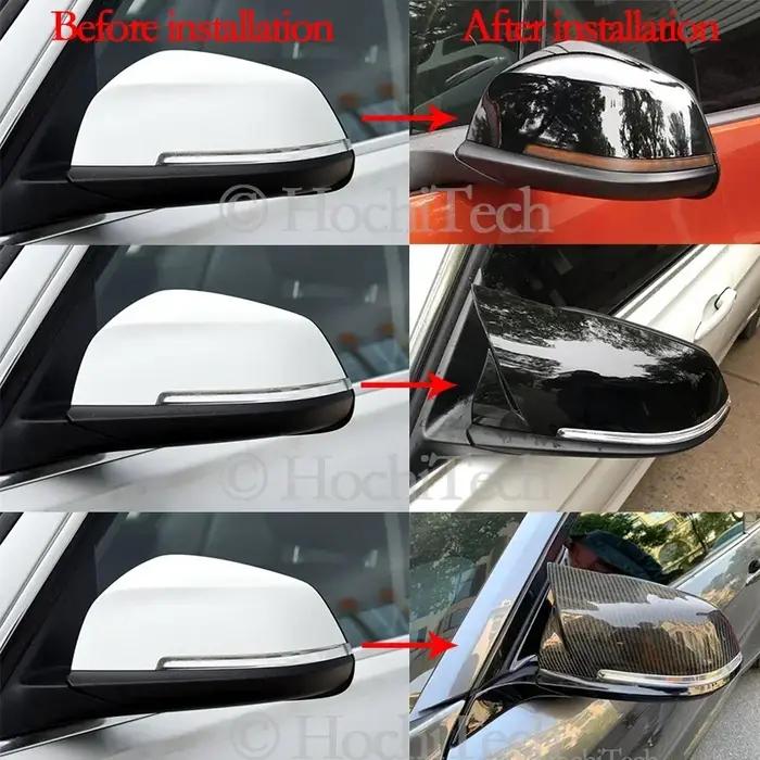 Couvercle de rétroviseur latéral, noir brillant, pour BMW série 1 2 3 4 F20 F21 F22 F30 F32 F36 X1 F