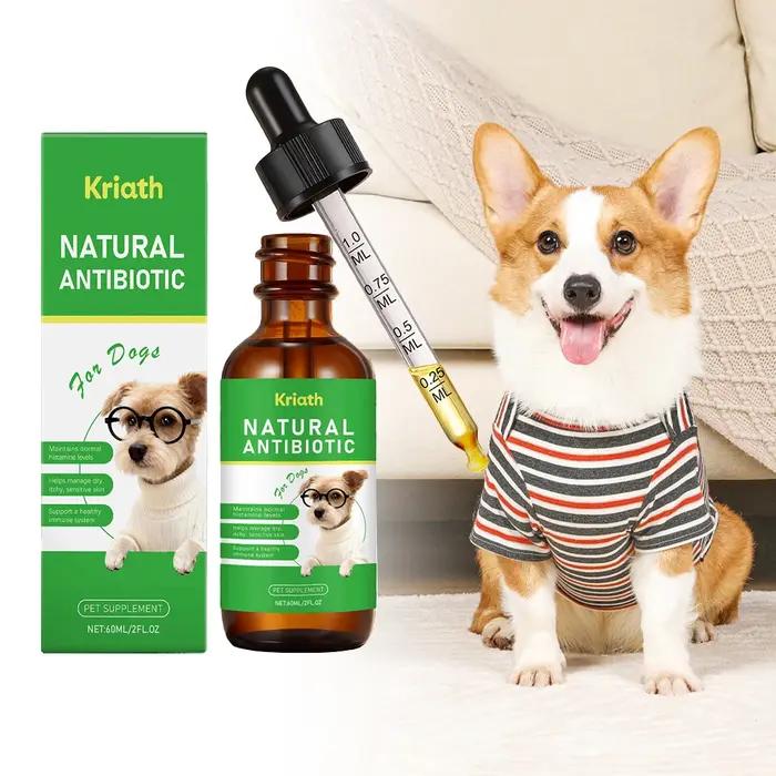 Gouttes à base de plantes pour soulager l'anxiété des chiens, complément apaisant naturel pour anima